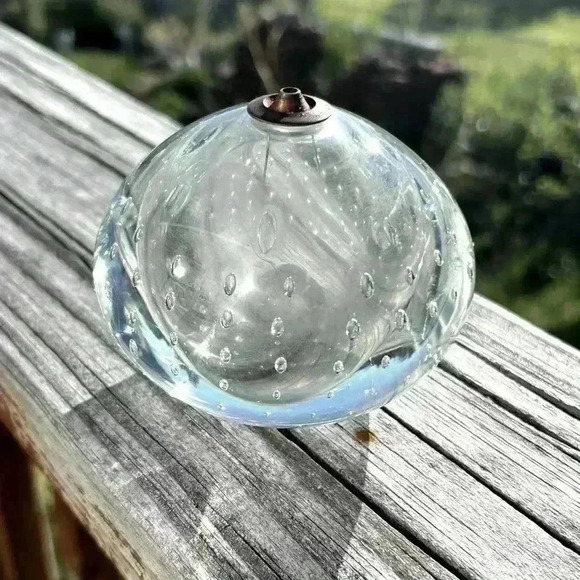 Antique Controlled Bubble Oil Lamp Clear - Picture 1 of 4